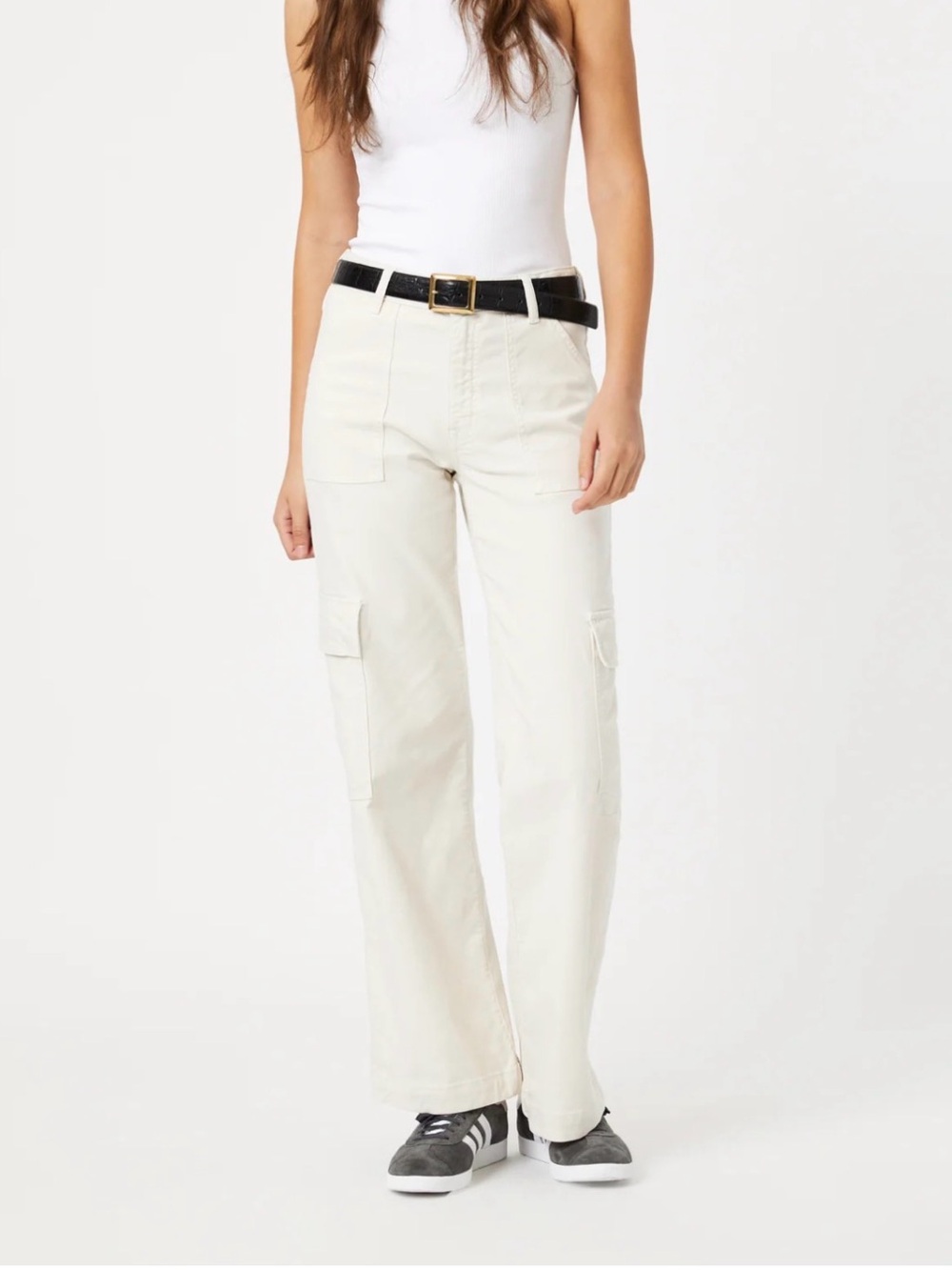 Mavi ALVA High‑Rise Straight Cargo Pants 27/32 • Off‑White Utility Pant like new